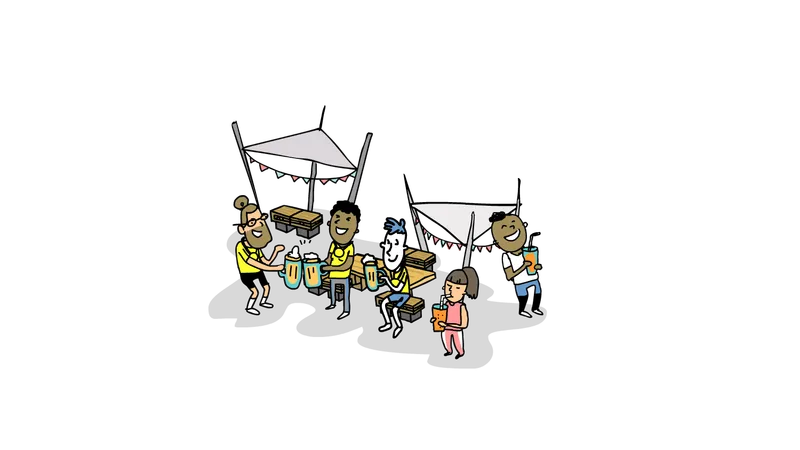 Berlinathon Kiez-Runs Illustration